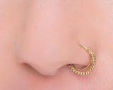 Gold Nose Ring - Hannah P - Studio Meme - Dainty Tribal Jewelry